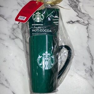 Starbucks Classic Green Mug w/Hot Cocoa Set